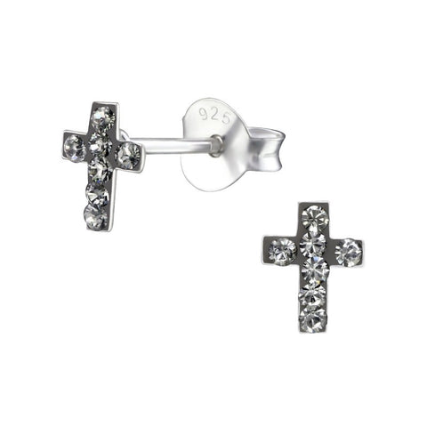 Kors ørestikker til børn med krystaller i sølv 925 A4S24681 (assorterede farver) Kors ørestikker til børn med krystaller i sølv 925 A4S24681 (assorterede farver)