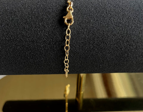 LAVAL armbånd med rund perlemorsskive i guldfarvet sterlingsølv 19cm (31812780D) LAVAL armbånd med rund perlemorsskive i guldfarvet sterlingsølv 19cm (31812780D)