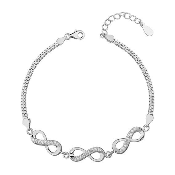 Sølv armbånd "infinity" til kvinder Sølv armbånd "infinity" til kvinder