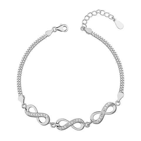 Sølv armbånd "infinity" til kvinder Sølv armbånd "infinity" til kvinder