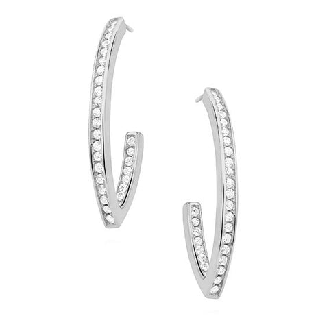 Sølv (925) ørestikker halv-creoler med zirconia (flere varianter) Sølv (925) ørestikker halv-creoler med zirconia (flere varianter)