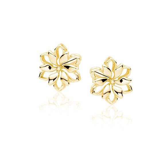 Elegante ørestikker med blomster i forgyldt sølv 925 Elegante ørestikker med blomster i forgyldt sølv 925