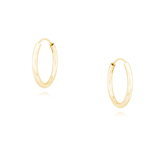 Creoler i 14K forgyldt sølv 14mm Creoler i 14K forgyldt sølv 14mm