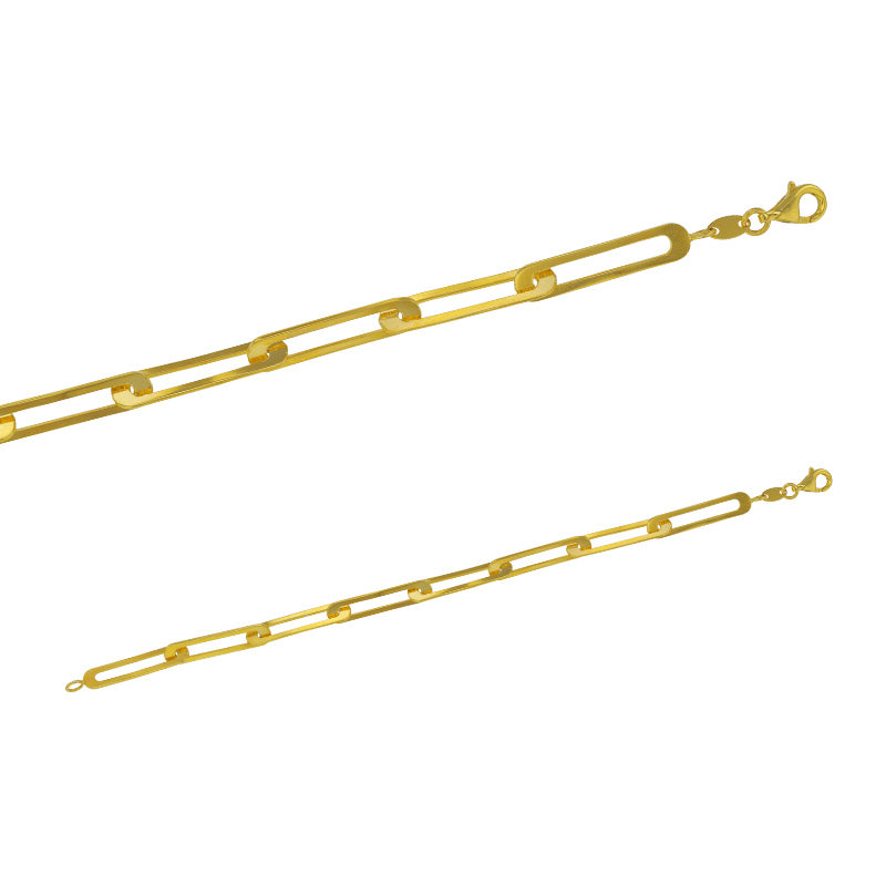 LAVAL Aflangt kædearmbånd i guldfarvet sterlingsølv (318499D)