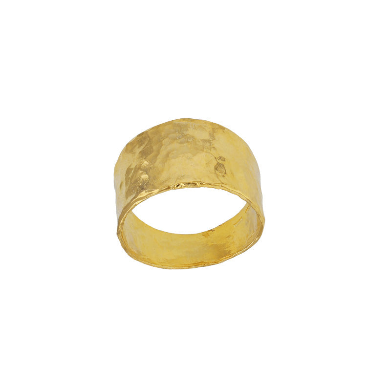 LAVAL Guldfarvet Ring sterlingsølv 925, bred (311800D)