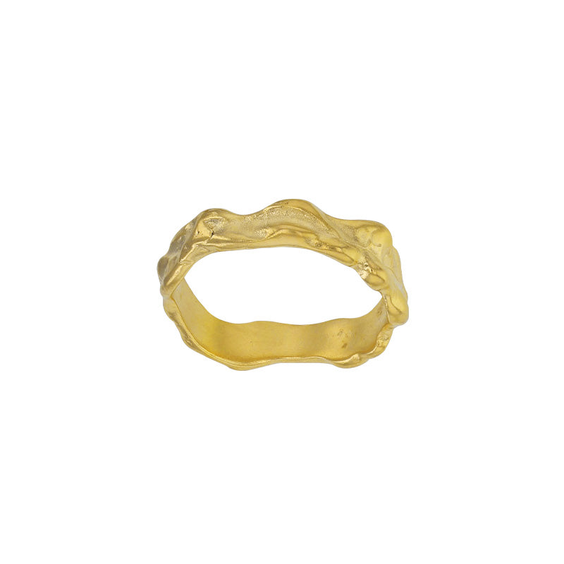 LAVAL Ring lavet af "smedet sølv" i guldfarvet sterlingsølv 925 (311805D)