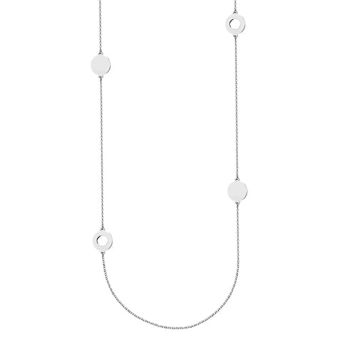 sølv halskæde med cirkler 