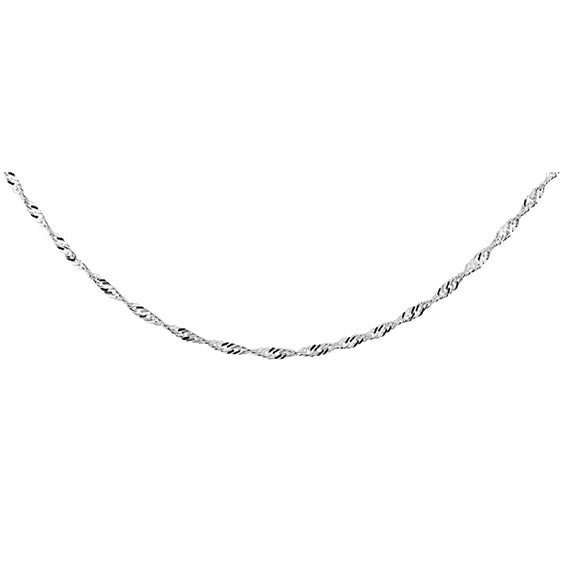 Sølv (925) rhodineret halskæde "Singapur" Ø 027 (flere størrelser)